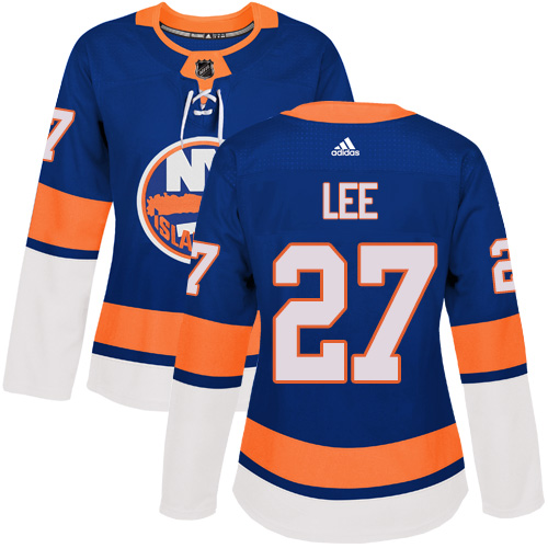 Adidas Islanders #27 Anders Lee Royal Blue Home Authentic Women's Stitched NHL Jersey